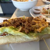 Chopped cheese!!!  So good.   #Veganuary at Gorganson's in Pomona