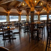Dining area at the bar at Griffon Brewery and Gastropub in Lewiston