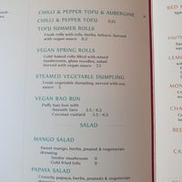 Menu at Non Restaurant in North London