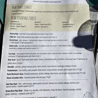 Vegan menu 2023  at Poke the Bear in Northcote