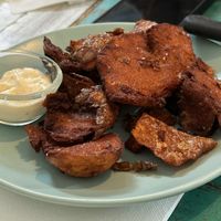 House cut potato skins  at Poke the Bear in Northcote