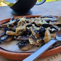 Mushrooms with garlic at Empona's View in Rhodes