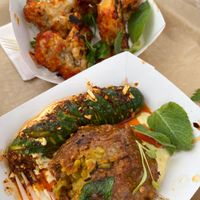 Seitan Kufteh and Harissa crispy cauliflower  at Galactic Mega Stallion in Red Bank