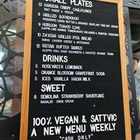 Menu, changes weekly  at Galactic Mega Stallion in Red Bank