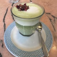 Matcha latte  at Bristol Cafe in Barcelona