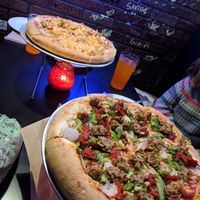 Vegan Figaro and vegan chick'n bakon ranch at The Pie in Ogden