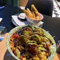 Build a bowl with takoyaki edamame  at La Pokeria in Naples