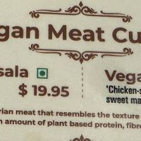 Vegan meat curries  at Indian Curry House in Banff