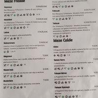 Menu at Fairuz in Parma