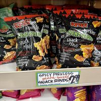 Spicy Porkless Snack Rinds  at Trader Joe's in Hermosa Beach