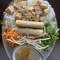 Bun Tofu. Served with soup of the day or a summer roll in addition to what you see here.  at Viet Soup in Vienna