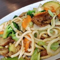 Udon noodles with seitan at Viet Soup in Vienna