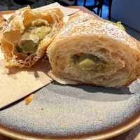 Pistachio cornetto  at Grey Kaffee in Vienna