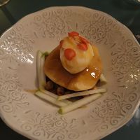 Apple and granola dessert at HEBE  in Paris