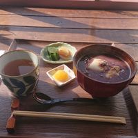 おしるこセット at Tea Shop Yūhi - ティーショップ夕日 in Hokkaido
