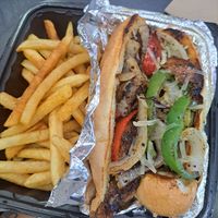 Philly 🧀 Lions 🦁 mane steak sandwich at Iconic Vegan Cafe in Dallas