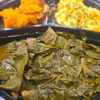 Soul Food plate at Iconic Vegan Cafe in Dallas
