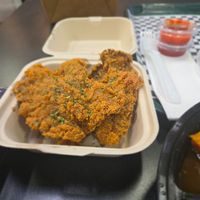 Fried oyster mushrooms  at Iconic Vegan Cafe in Dallas