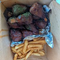 Wings. Very good and meaty at Iconic Vegan Cafe in Dallas