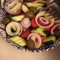 Tomato salad at Restorant 4 Stinet in Vlore