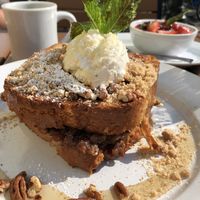 Vegan French toast - the best EVER at Green Eggs Cafe - Northern Liberties in Philadelphia