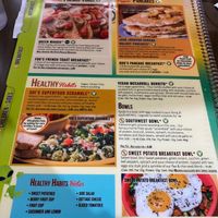 Part of the Menu at Squeeze In in Sparks