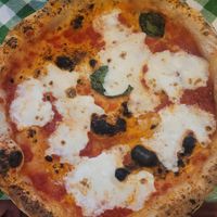 Vegan margherita pizza at Pizza Pilgrims in Nottingham