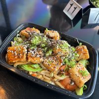 tofu bowl with udon noodles   at The Mongolorian BBQ in Orlando