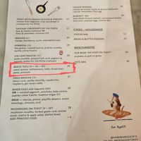 Only one vegan meal option at The Hardware Société in Melbourne