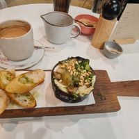Vegetarian baked eggs at The Hardware Société in Melbourne