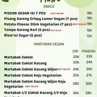 Menu Snacks at Leda Veggie in Jakarta