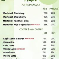 Menu at Leda Veggie in Jakarta