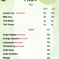 Menu at Leda Veggie in Jakarta