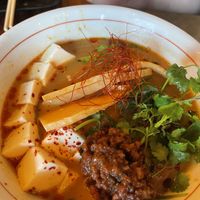 Vegan red fire opal ramen.   at JINYA Ramen Bar - 2nd and PCH in Long Beach