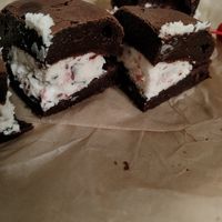 Vegan peppermint "brookie" at Grain Artisan Bakery in Snohomish
