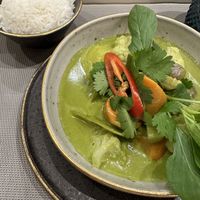 Green curry with the vegetables   at Window To Asia in Funchal