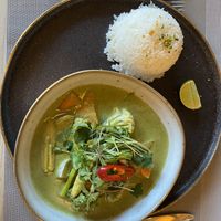 Green vegetable curryy  at Window To Asia in Funchal