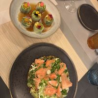 spring rolls (really summer rolls), okonomiyaki  at Window To Asia in Funchal