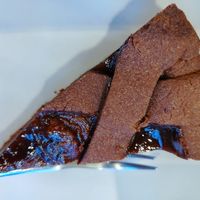 Crostata vegana al cacao con marmellata at +Puro Biomercato in Trapani