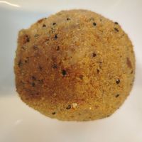 Arancina vegana al ragù at +Puro Biomercato in Trapani