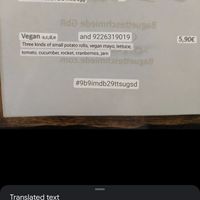 English translation breakfast item at Baguetteschmiede in Geilenkirchen