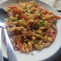 pasta con tomate at Borneo Rock Cafe in Semporna