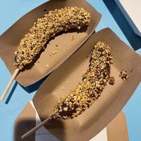 Vegan chocolate covered bananas with peanuts  at Nigels30a in Santa Rosa Beach