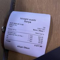   at Hiroshi Sushi in Istanbul