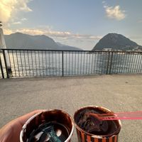 Lugano lake and vegan icecream!  at Vanini Dolce e Caffè in Lugano