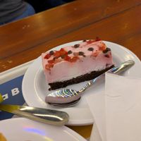 Vegan cake at PortAventura World in Tarragona