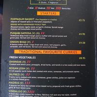 Dedicated vegan menu page 2 at Indian Rassasy in Bristol