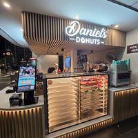 Clearly marked Vegan options, look at the bottom tray for gf options at Daniel's Donuts Southern Cross in Docklands