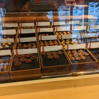 Front counter assortment at Laurent Gerbaud Chocolatier in Brussels