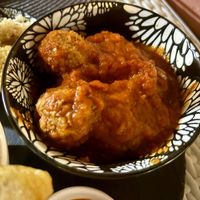 Vegan meatballs  at Cava in Teulada